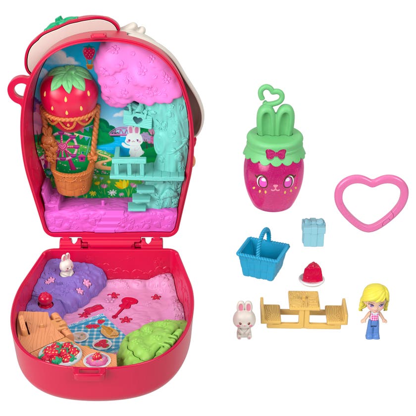 Polly Pocket Strawberry Bunny Basket