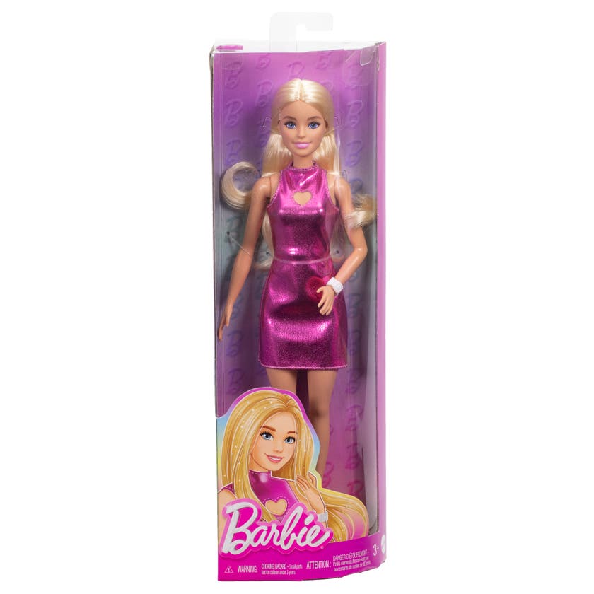 Barbie Fashionista Doll Pink Dress Heart Cutout