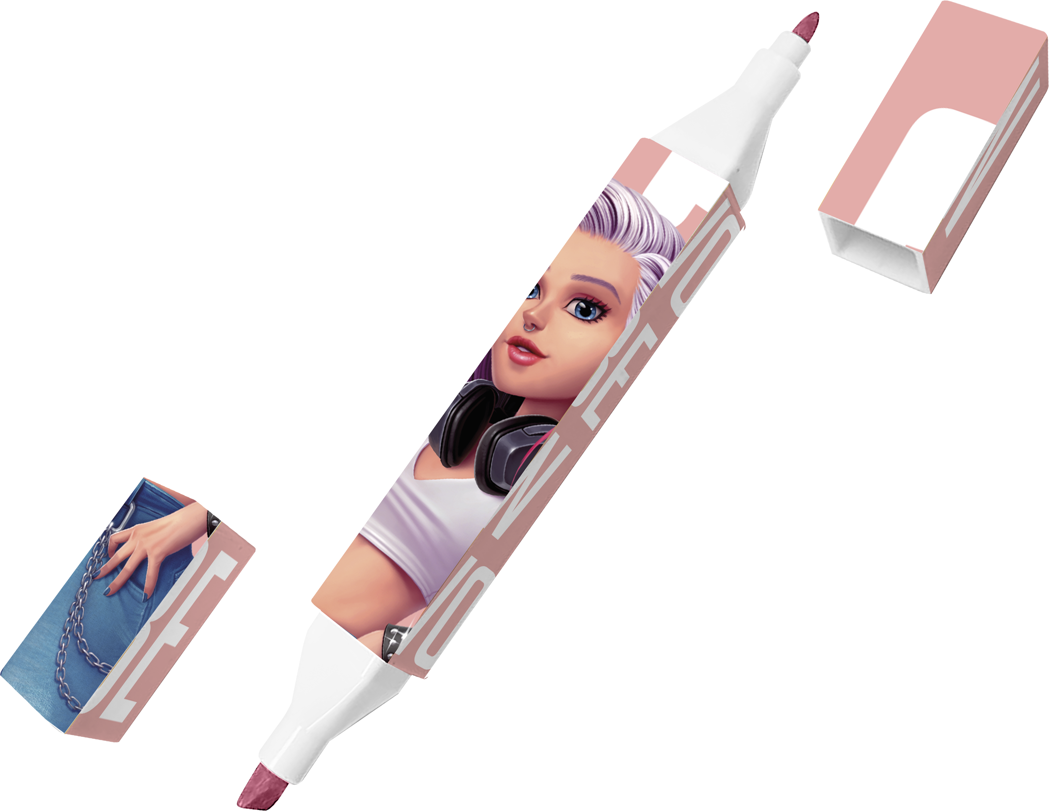 WOW Generation, Fyrkantiga Tuschpennor med Dubbla Ändar