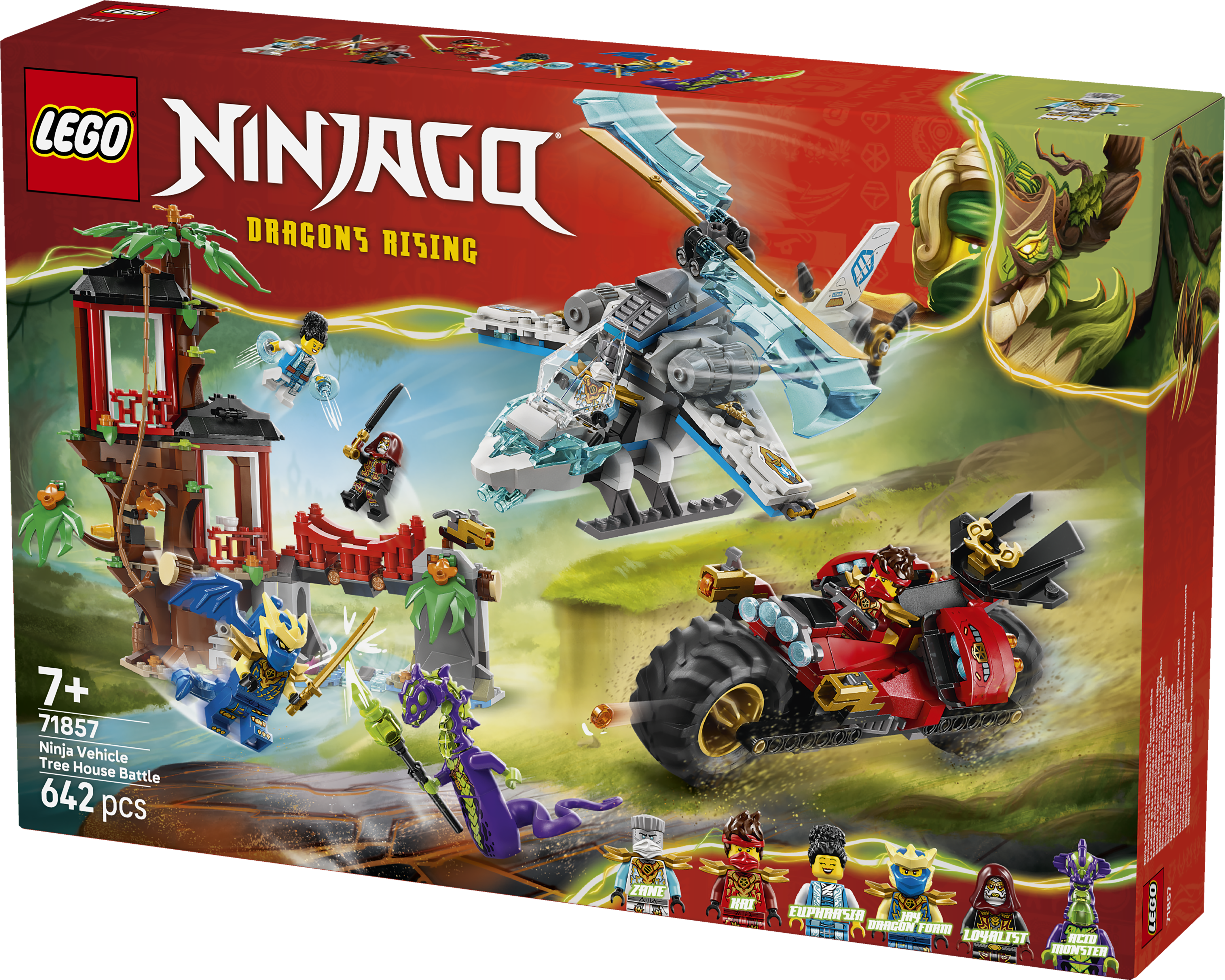 LEGO® NINJAGO® Ninjornas fordonsstrid vid trädkojan Lekset 71857