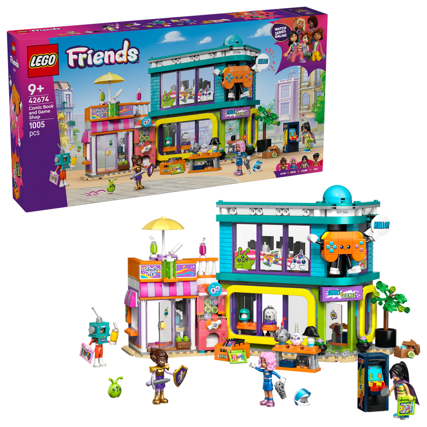 LEGO® Friends Spel- och serietidningsbutik Byggset, Gåva till barn 42674