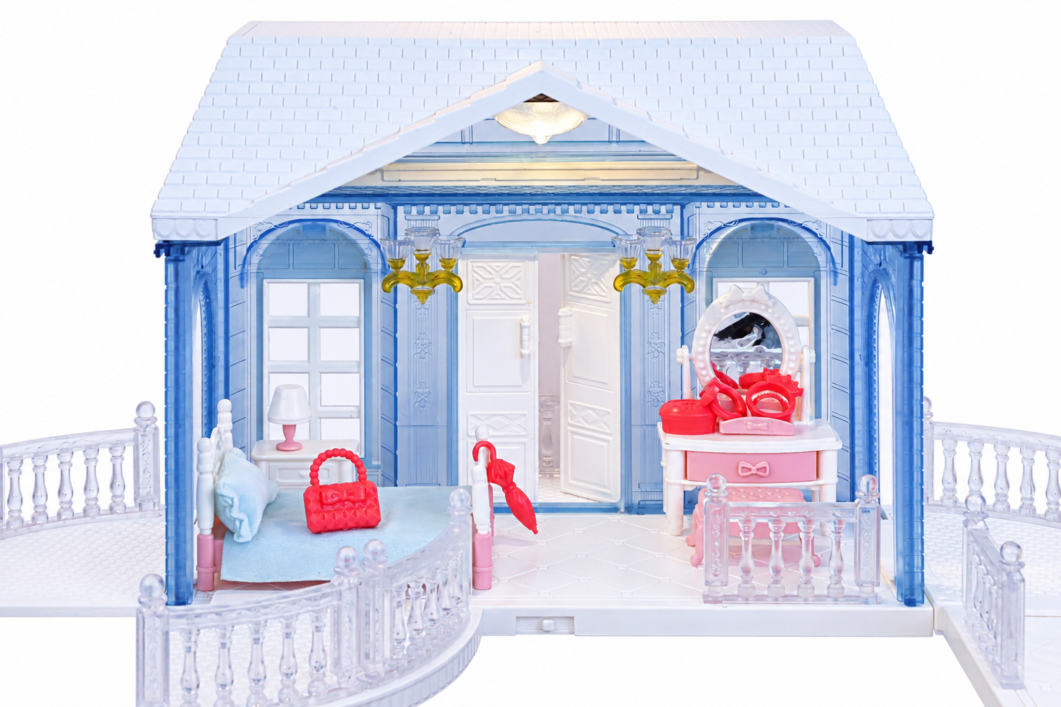 Forest Dreamland Prinsesslott Blå med Ljus