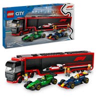 LEGO City Formula 1 60445, F1® lastbil med RB20 & AMR24 F1® bilar