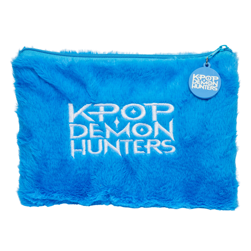 KPop Demon Hunters pennfodral med plysch – Derpy Tiger i mjuk, fluffig päls