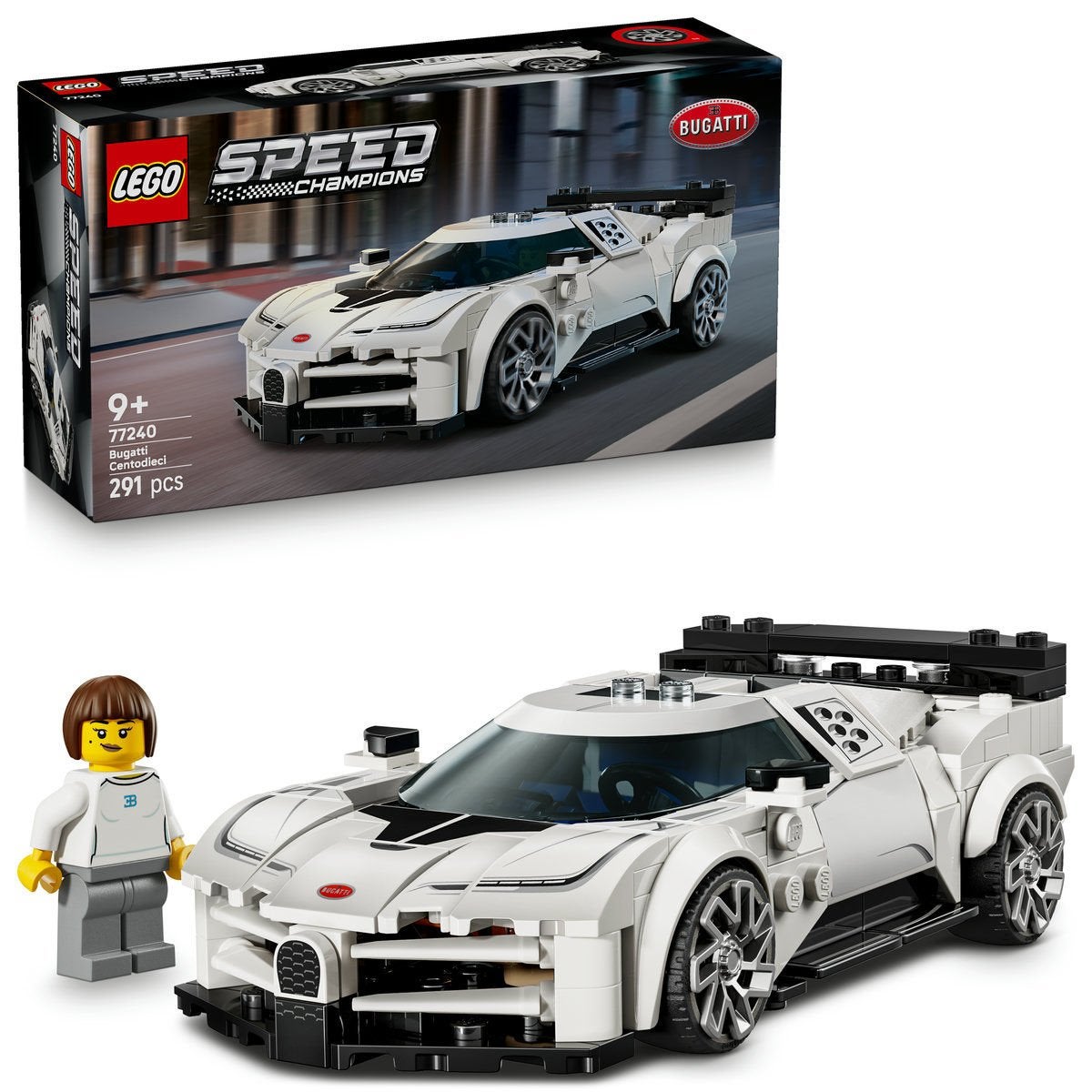 LEGO Speed Champions 77240, Bugatti Centodieci Hyper sportbil