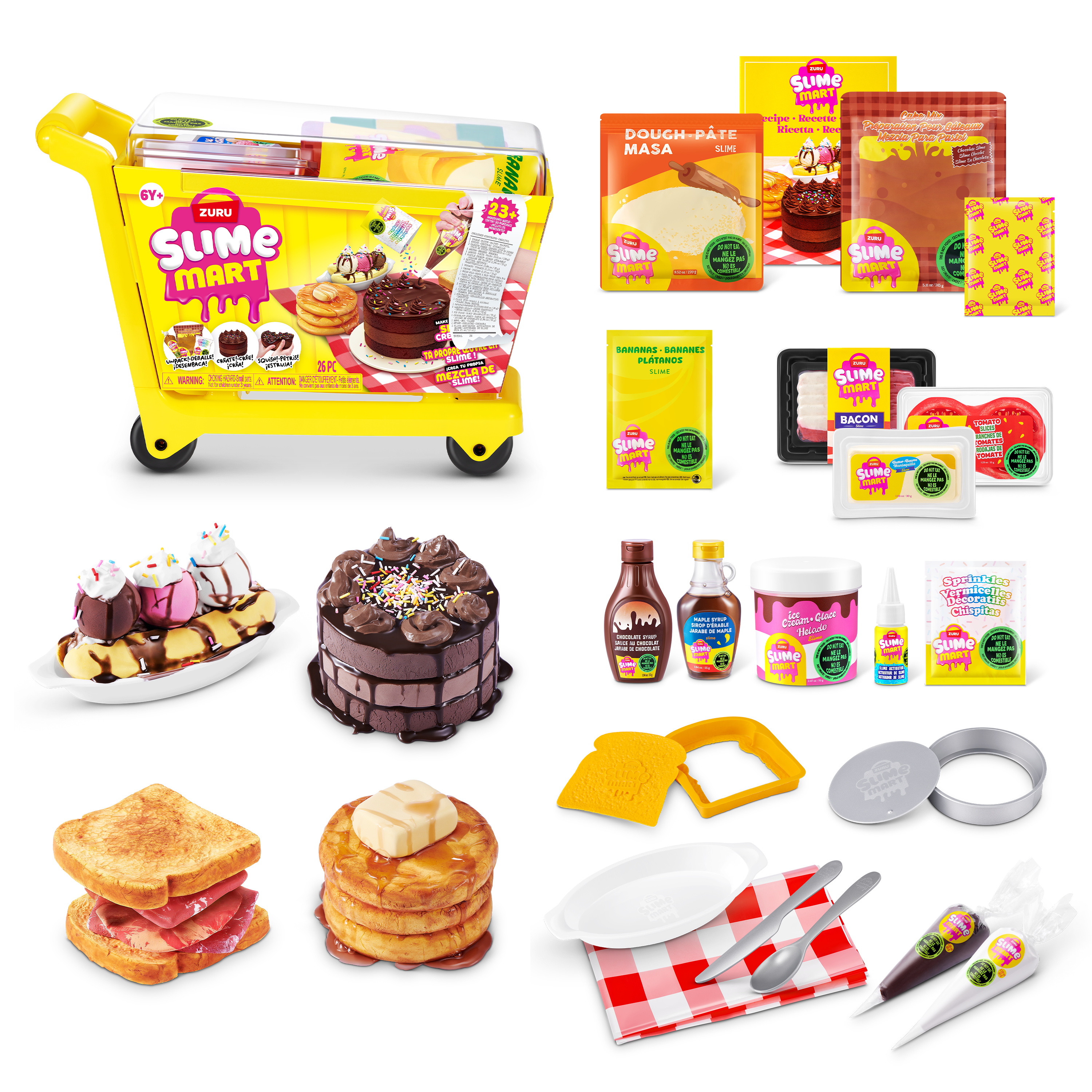 Slime mart – skapa realistisk mat av klämbart slime