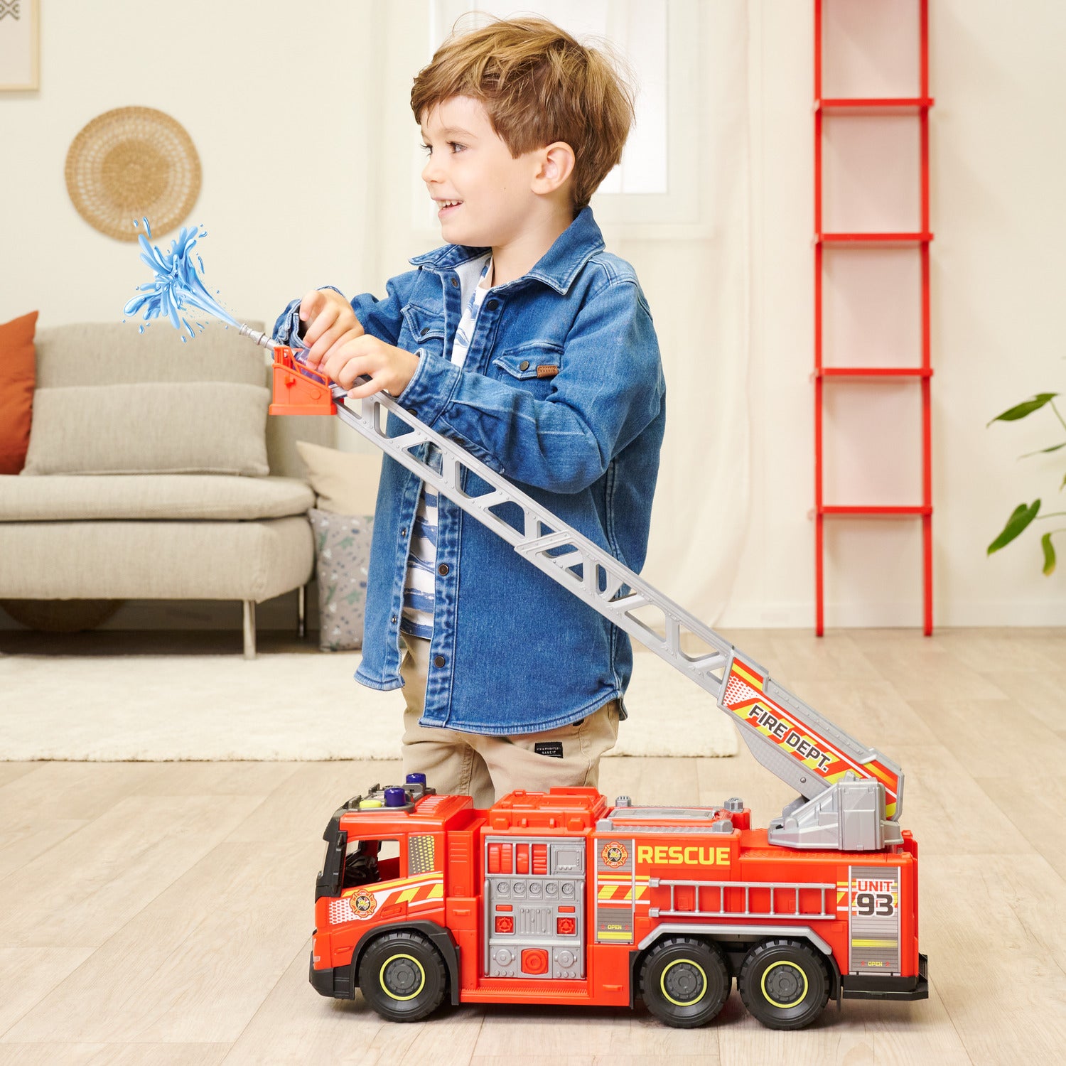 Dickie Toys Volvo FMX brandbil, 57 cm