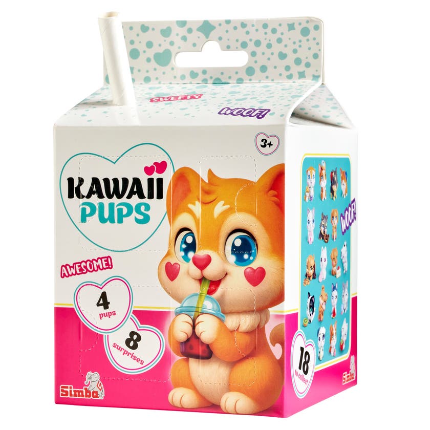 Kawaii Pups samlarfigurer 4-pack