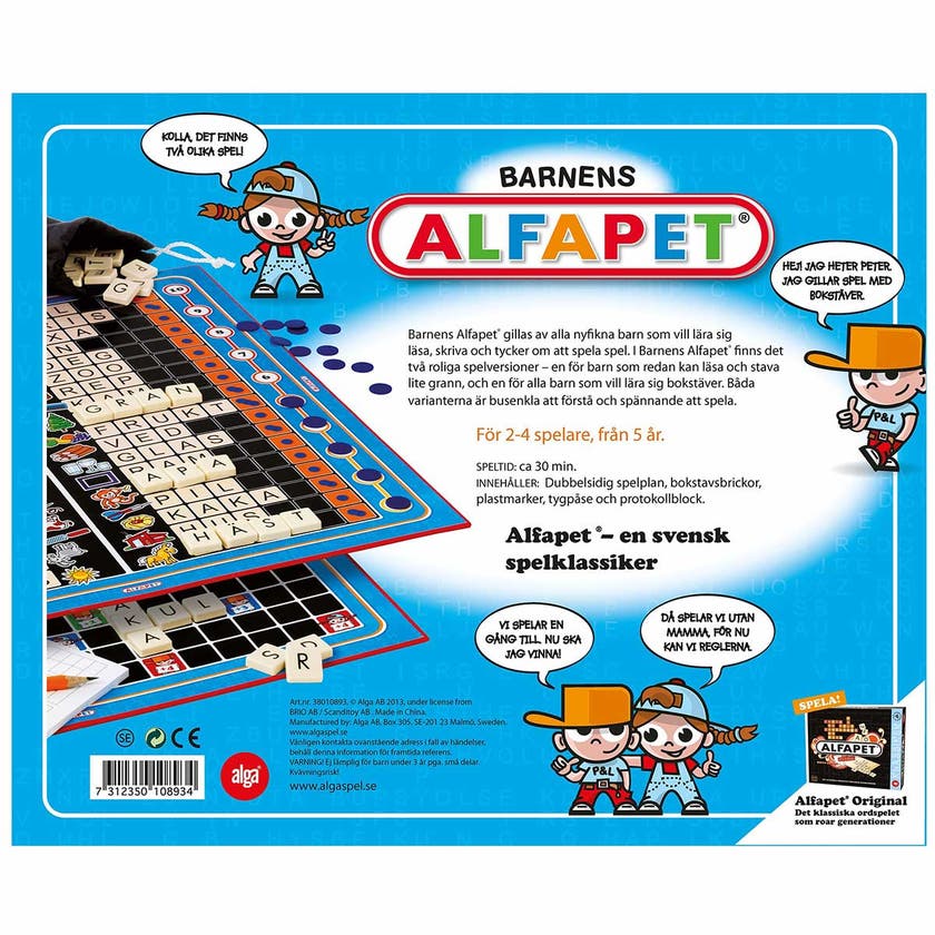 Alga, Barnens Alfapet