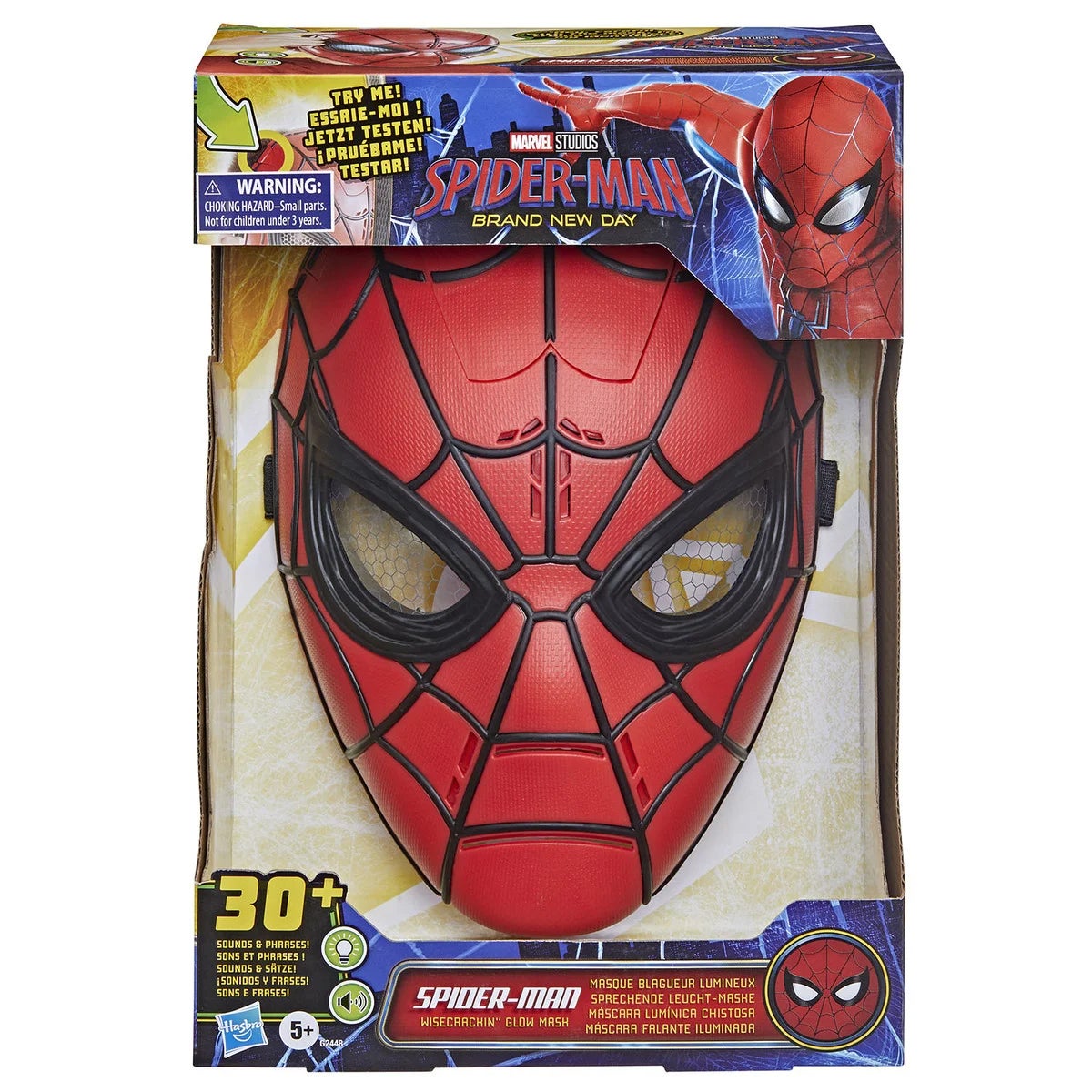 Spiderman Maskeradmask med ljud och ljus