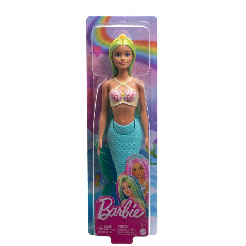 Barbie Mermaid - Blått/Grönt Hår