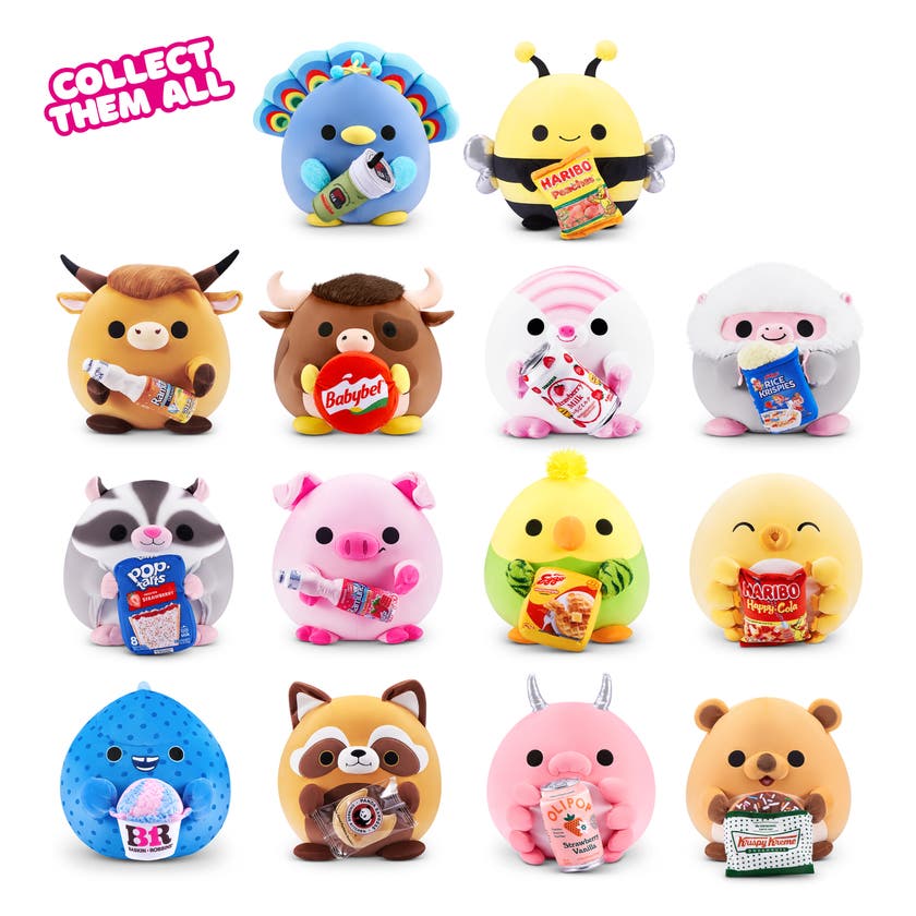Snackles S3 Core Licensed Plush 14"; Bulk