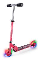 Sparkcykel rosa med LED-hjul och bakbroms – Skills