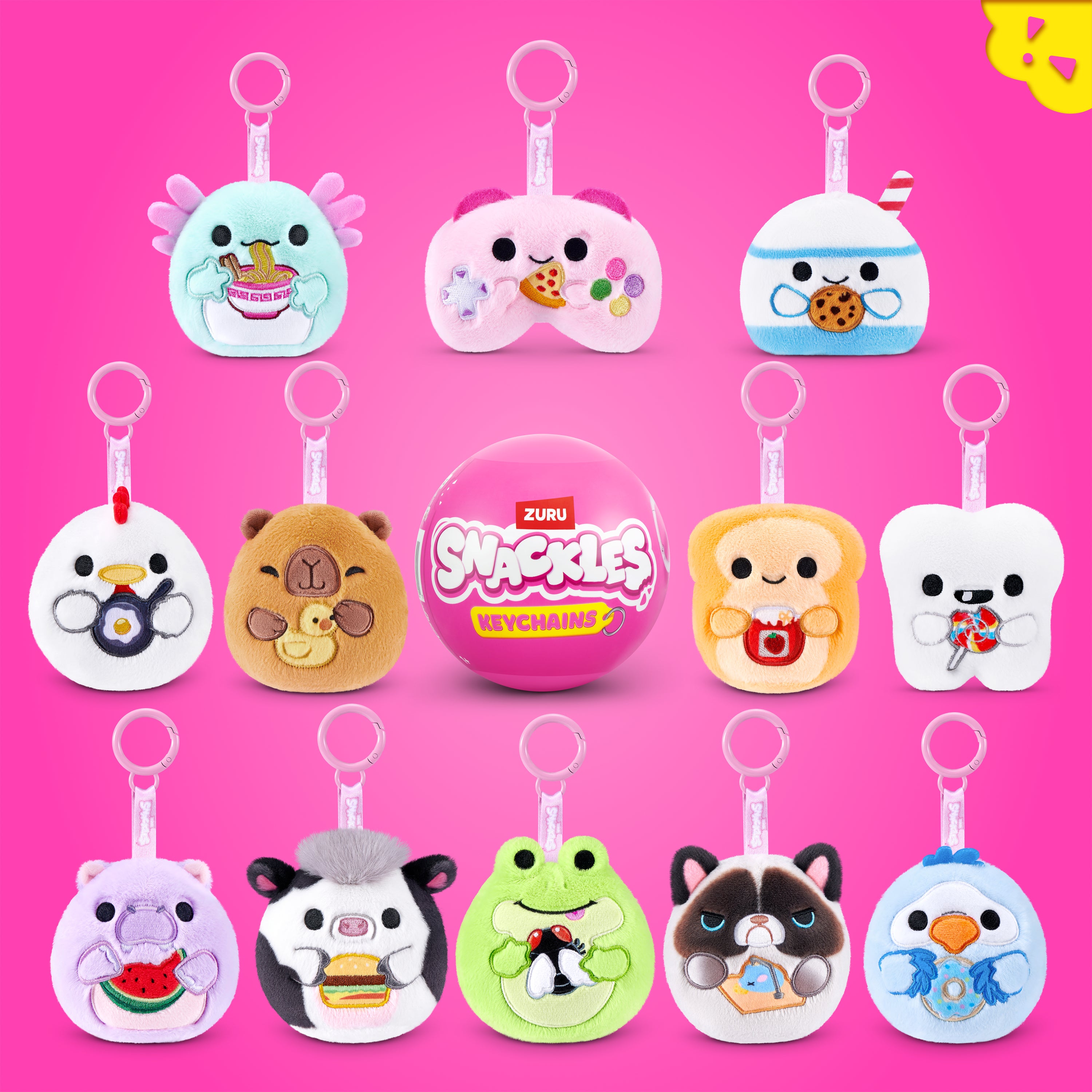 Snackles Keychains 8 cm gosedjur 