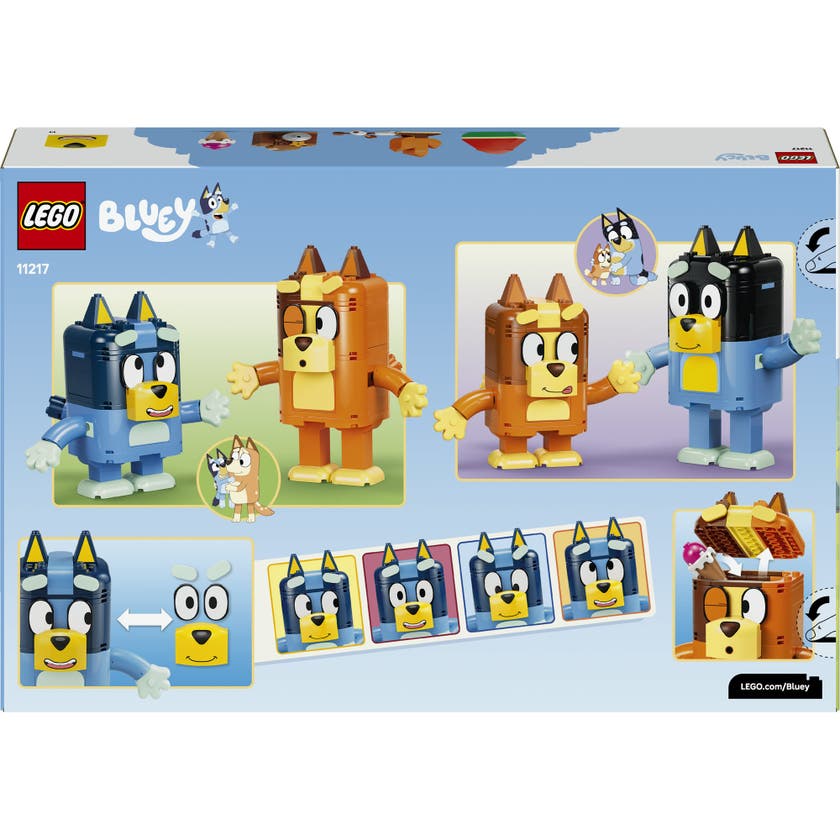 LEGO® Bluey Klossbyggd Bluey och familj Set med leksaksfigurer 11217