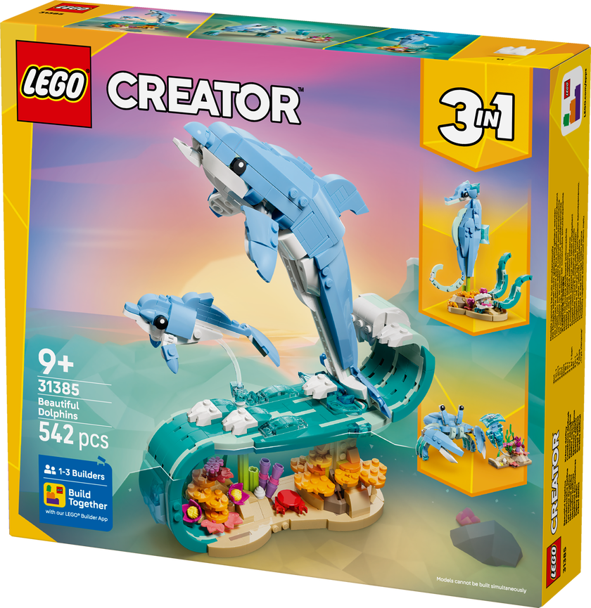 LEGO® Creator 3-i-1 Havsdjur: vackra delfiner 31385