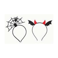 Halloween, Headband Spiderweb/Devil Horns – 2 Assorted