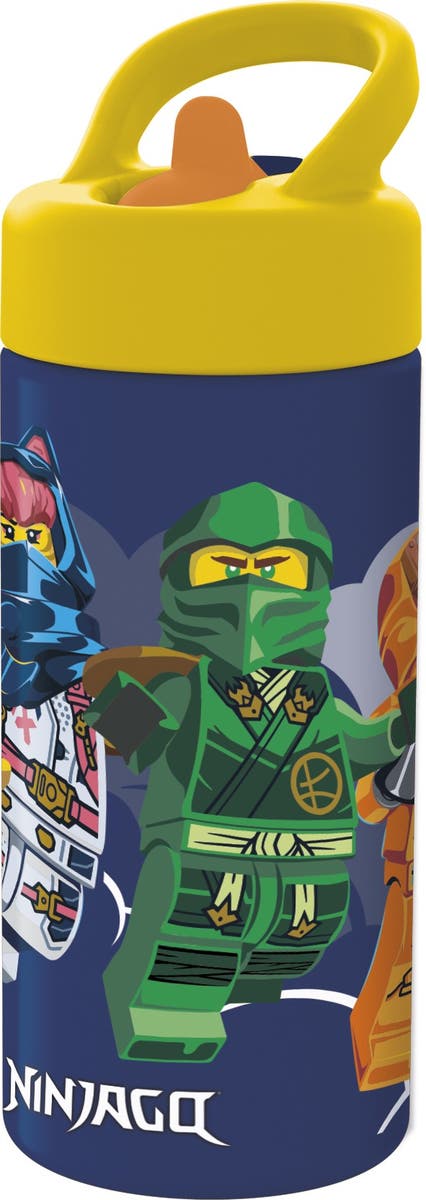 LEGO NINJAGO, Vattenflaska med sugrör, 420ml