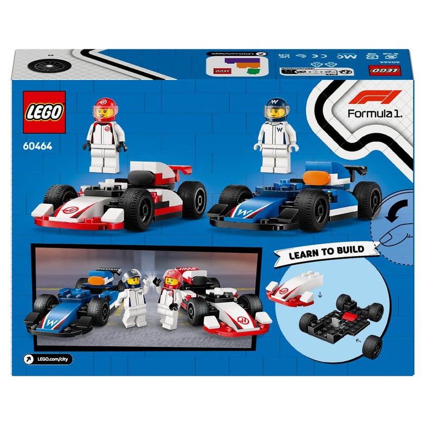 LEGO City Formula 1 60464, F1® Williams Racing & Haas F1® racerbilar
