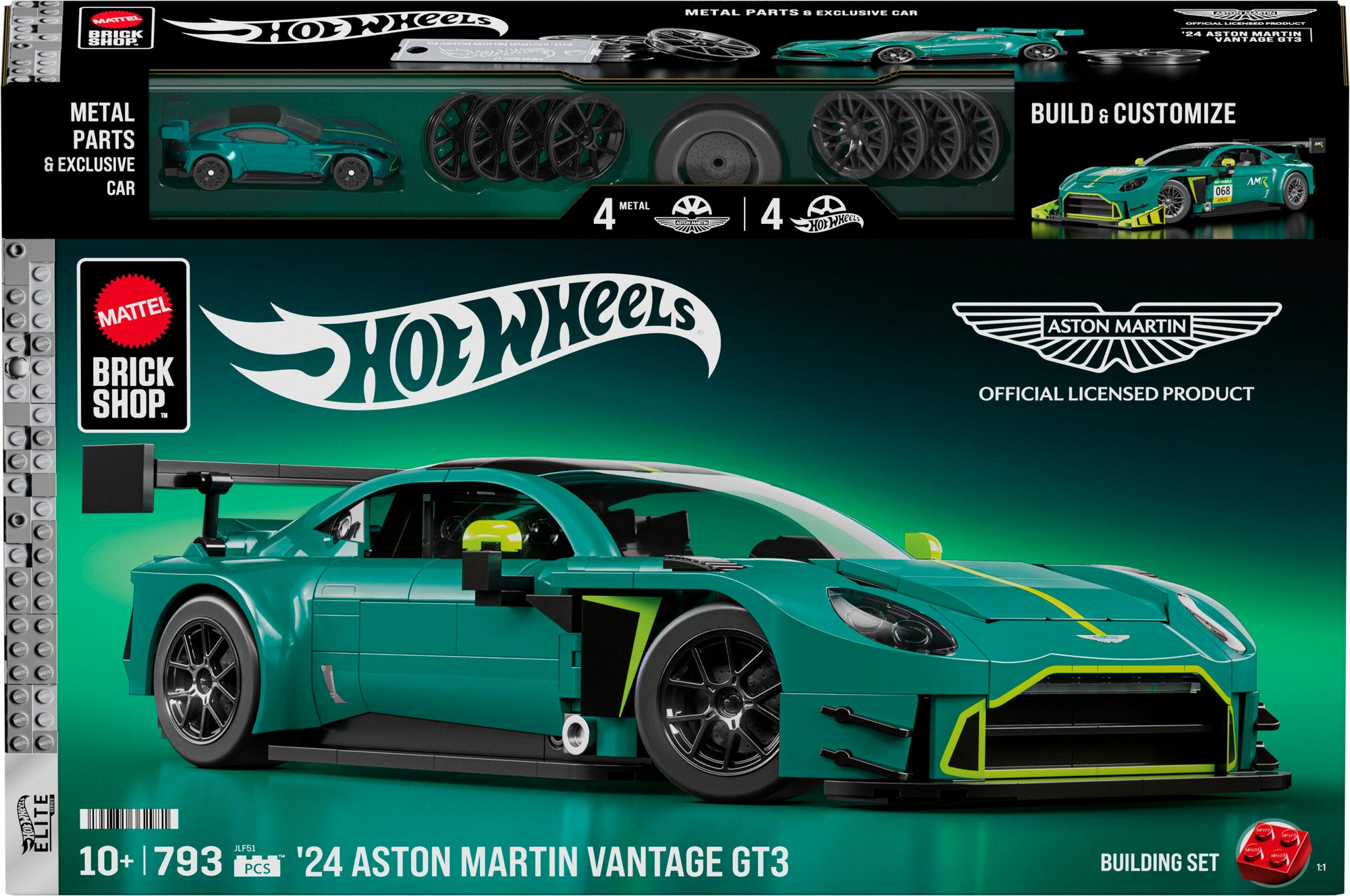Mattel Brick Shop Hot Wheels 24 Aston Martin Vantage GT3