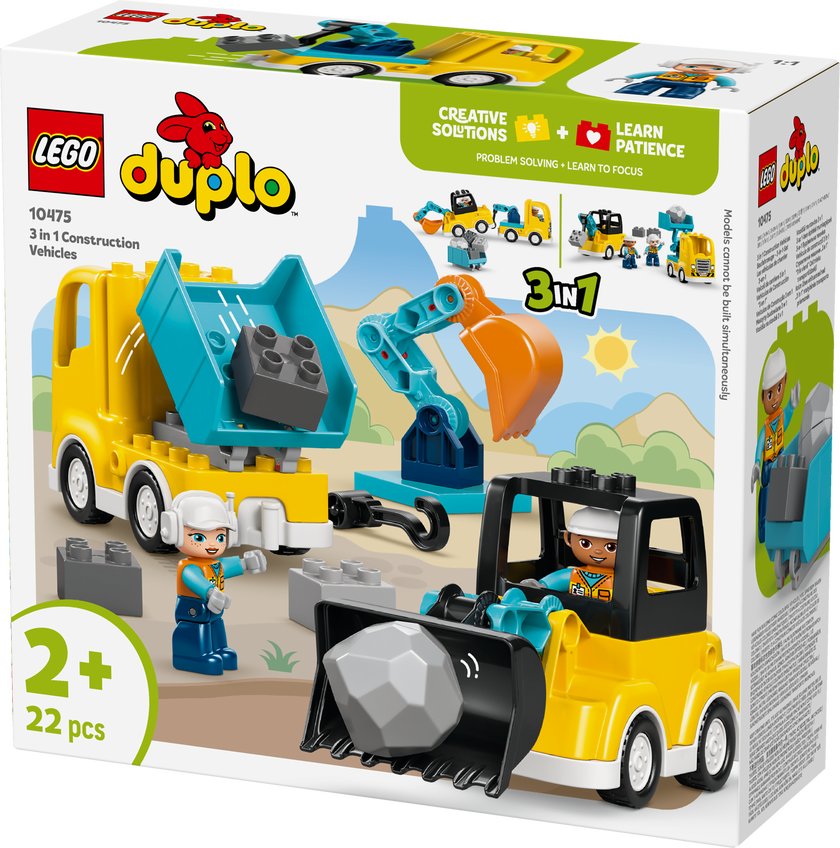 LEGO® DUPLO® Town 3 i 1 Byggfordon Leksaker 10475