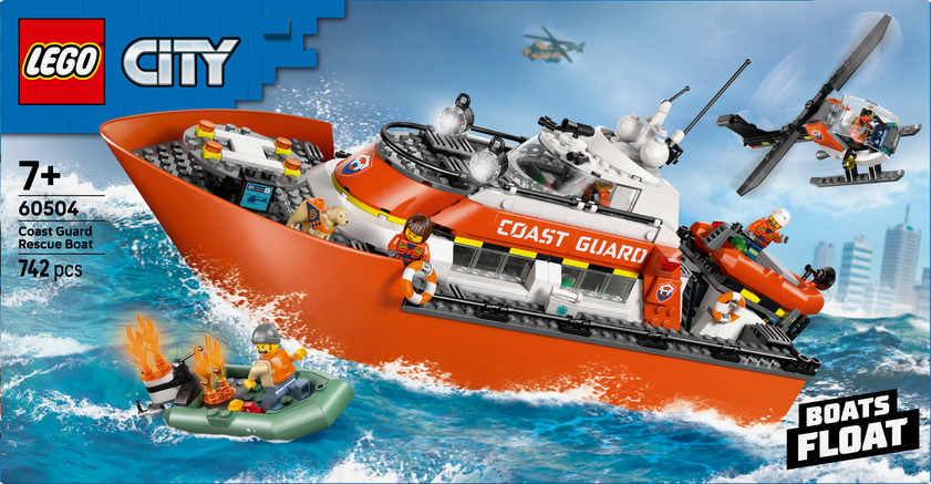 LEGO® City Kustbevakningens räddningsbåt och helikopter Lekset 60504