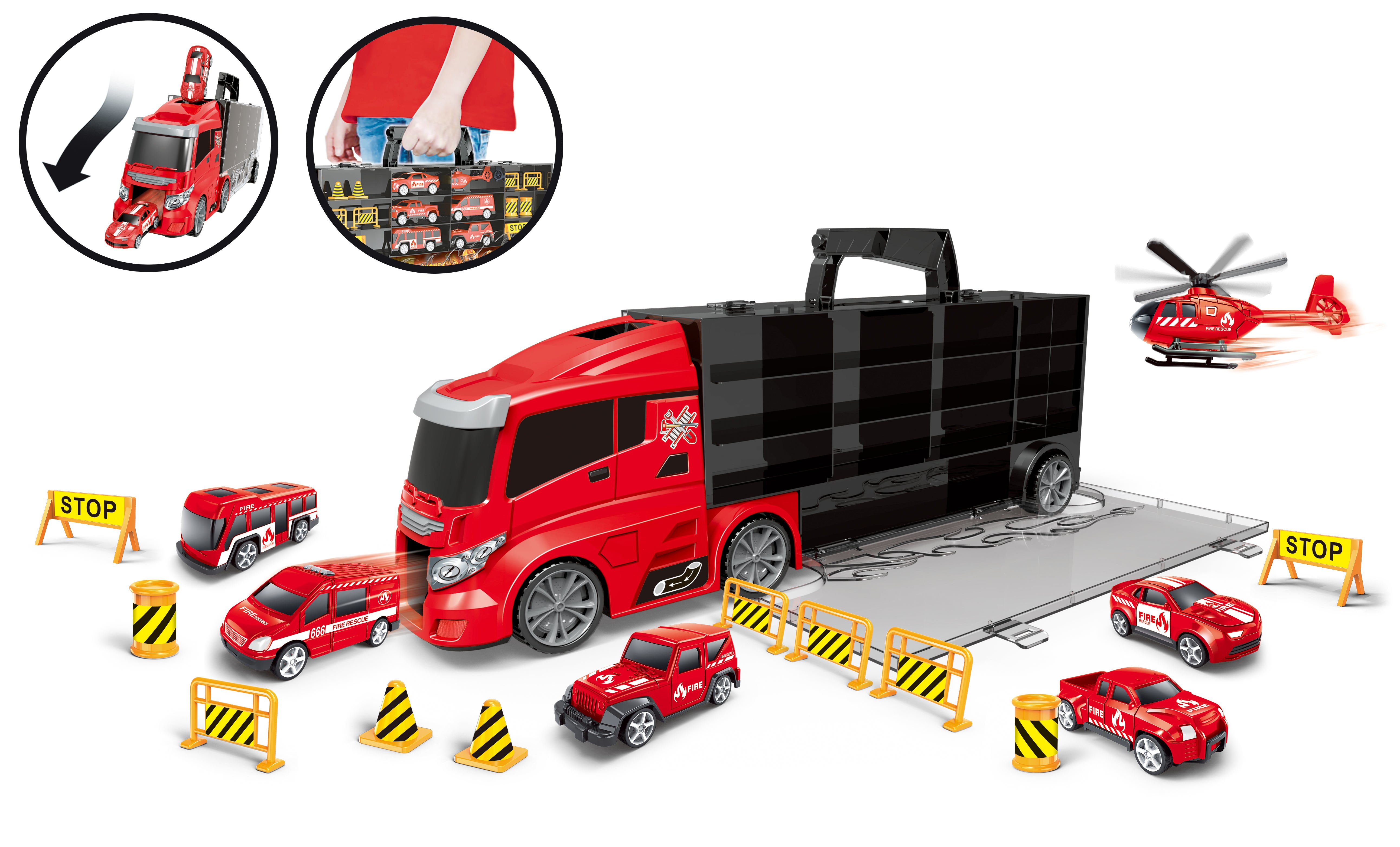 Rapid Speed - Truck med brandfordon & tilbehör