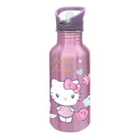 HELLO KITTY Aluminiumflaska med Sugrör 545 ml
