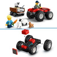 LEGO City Great Vehicles 60461, Röd jordbrukstraktor med släp och får