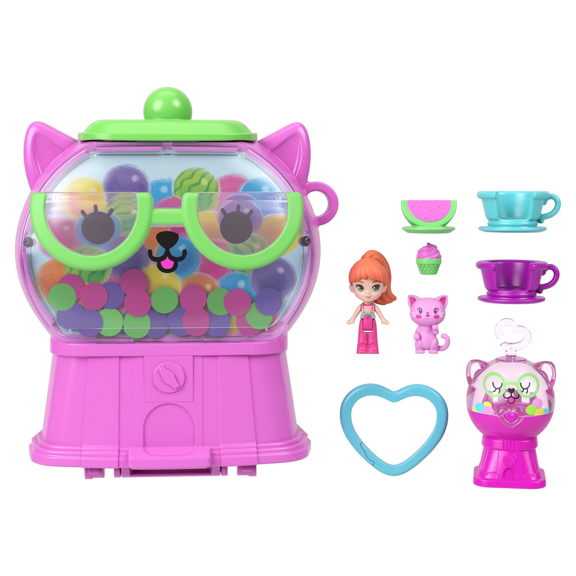 Polly Pocket Watermelon Gumball Kitty Compact