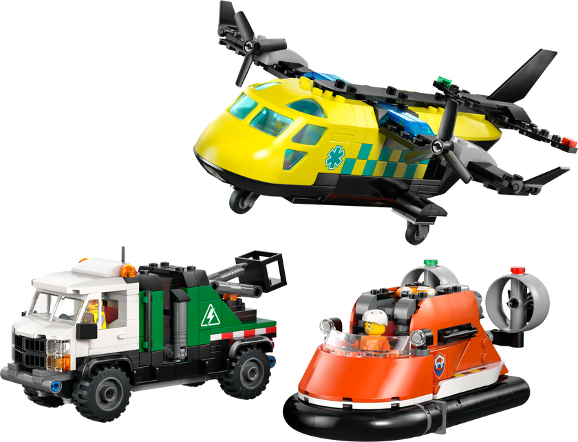 LEGO® City Flygplan, servicebil och svävare 60505