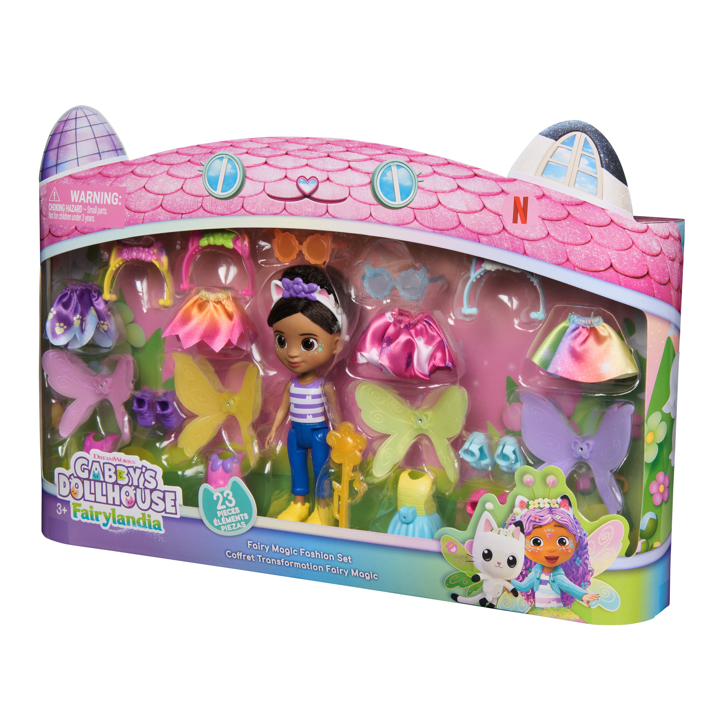 Gabby's Dollhouse Fairy Magic Fashion Set docka
