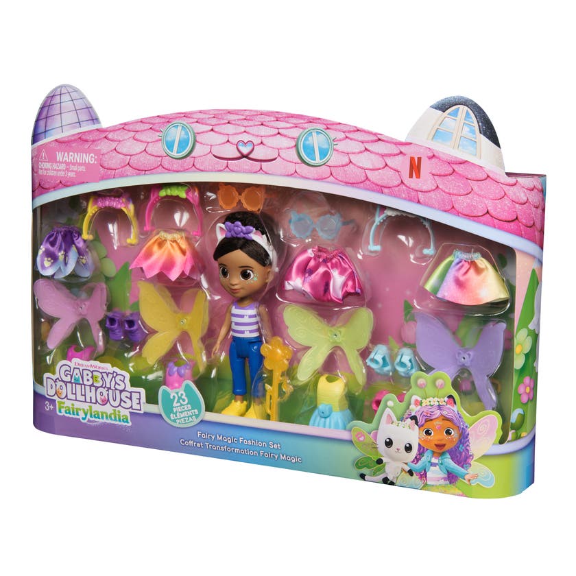 Gabby's Dollhouse Fairy Magic Fashion Set docka