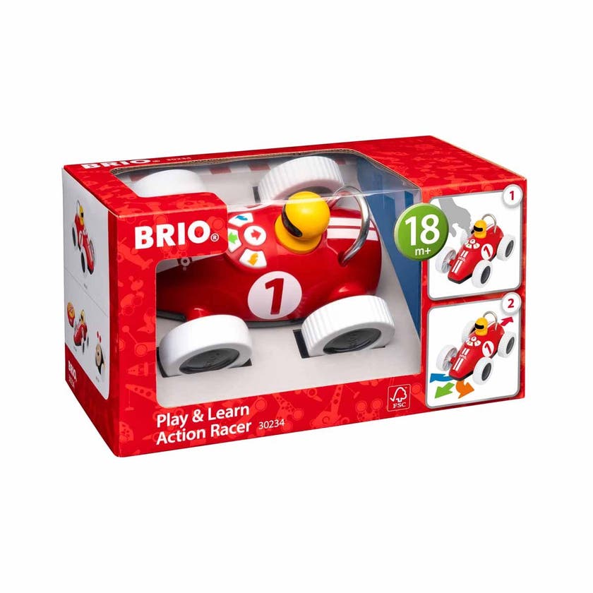 BRIO 30234, Lek & lär actionracer Röd