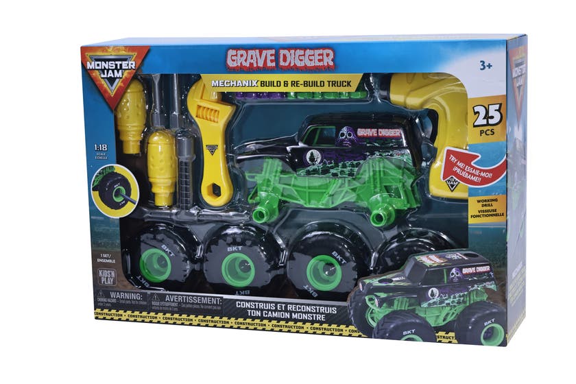 Monster Jam Grave Digger Build N ReBuild 1:18
