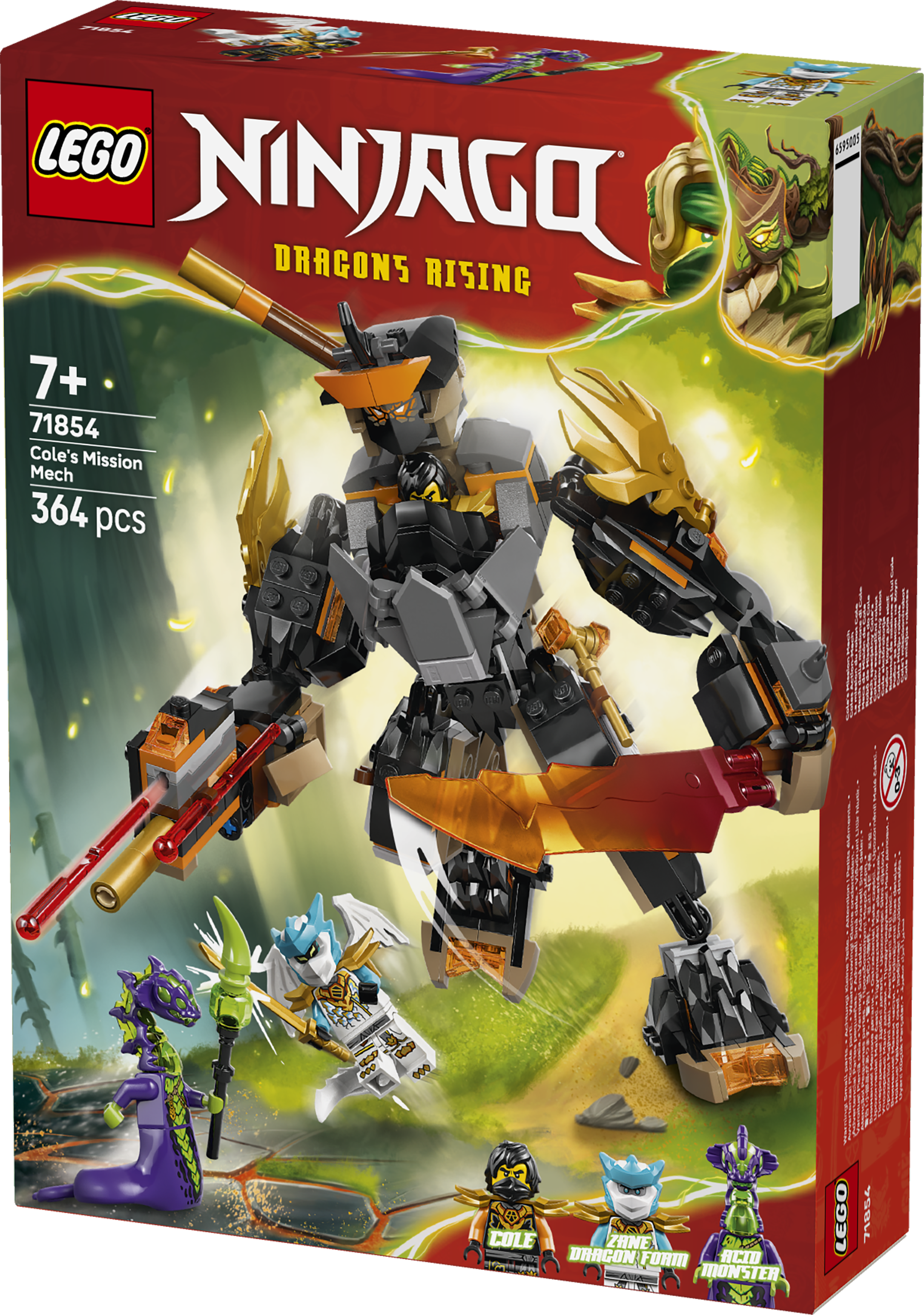 LEGO® NINJAGO® Coles uppdragsrobot och Drak-Zane Leksaker 71854