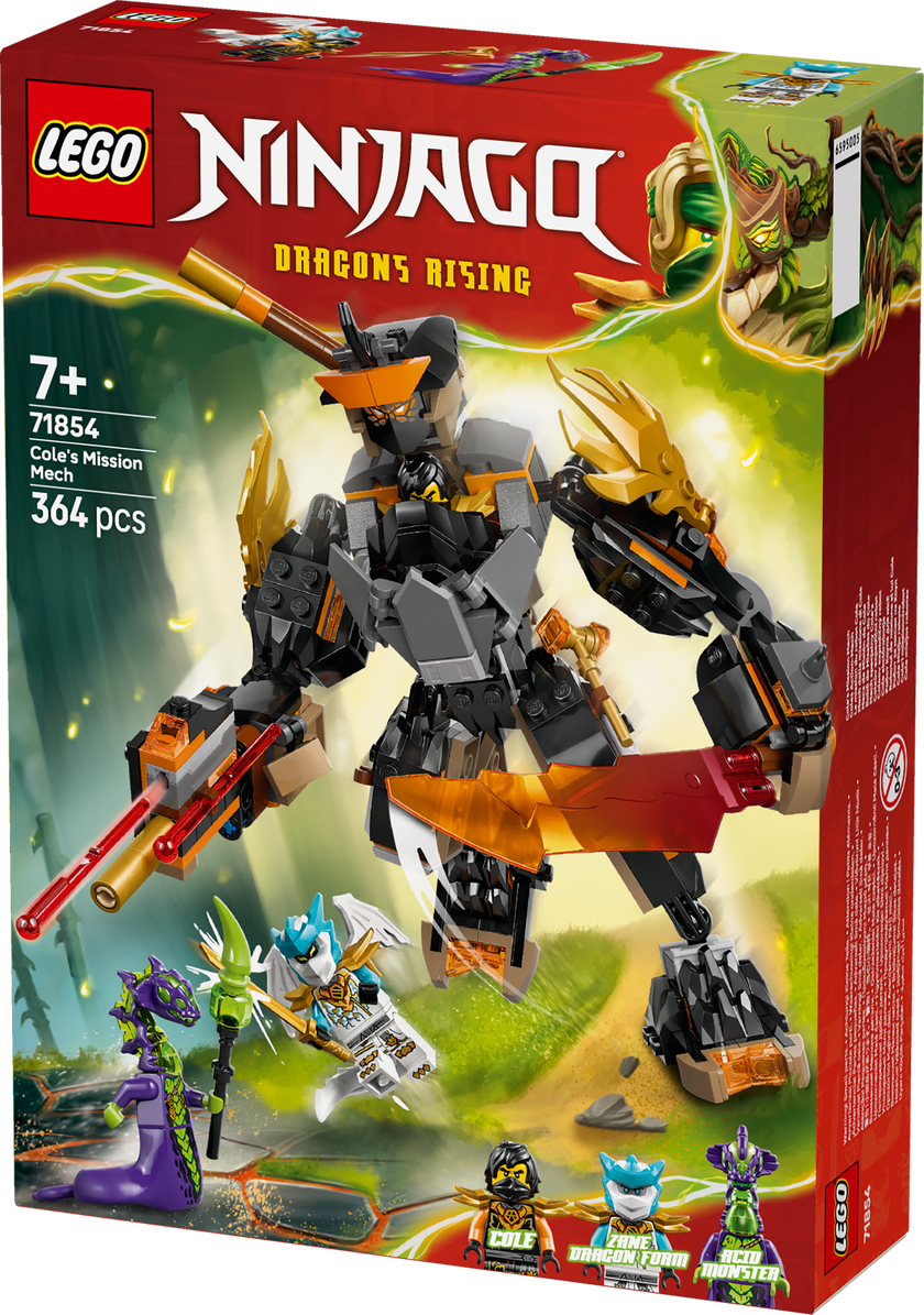 LEGO® NINJAGO Cole's Mission Mech & Dragon Zane 71854