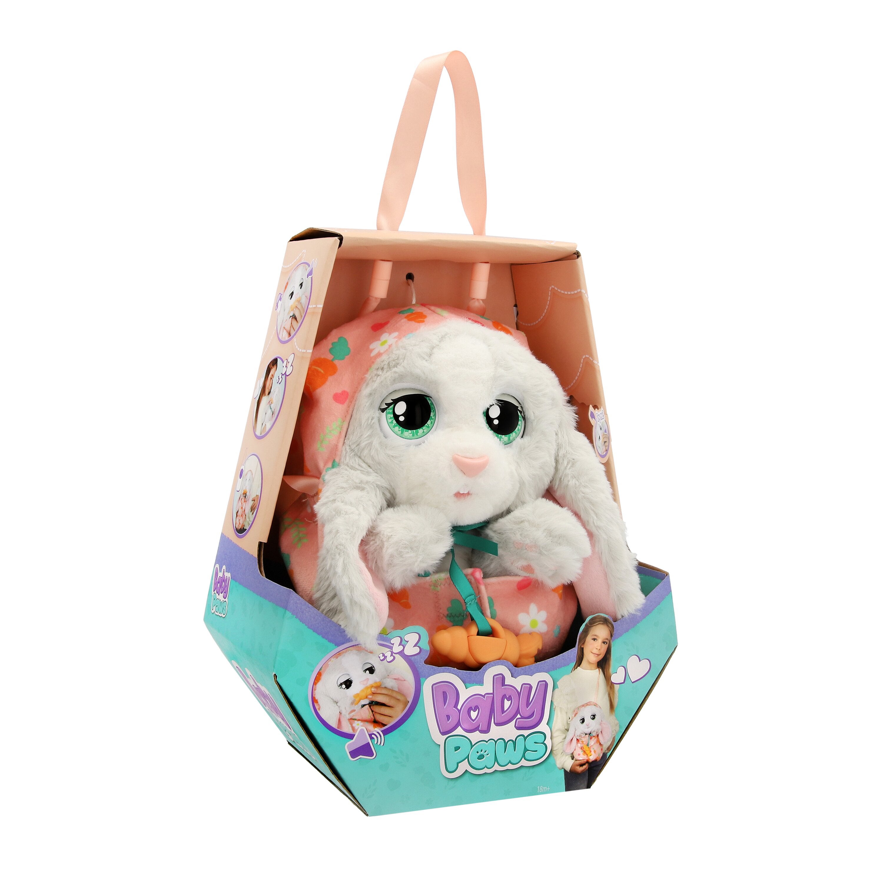 Baby Paws Bunny gosedjur med ljud och napp