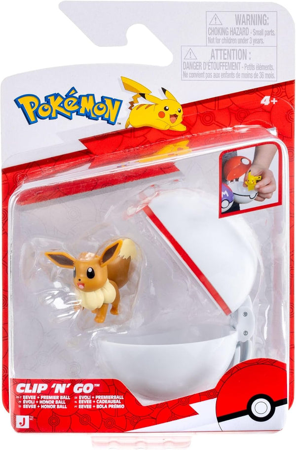 Pokémon Clip n Go Eevee med Premier-boll