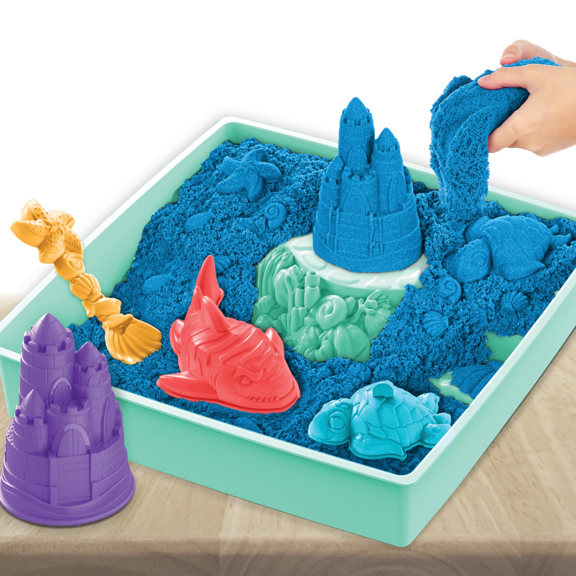 Kinetic Sand, Sandbox Set – blå