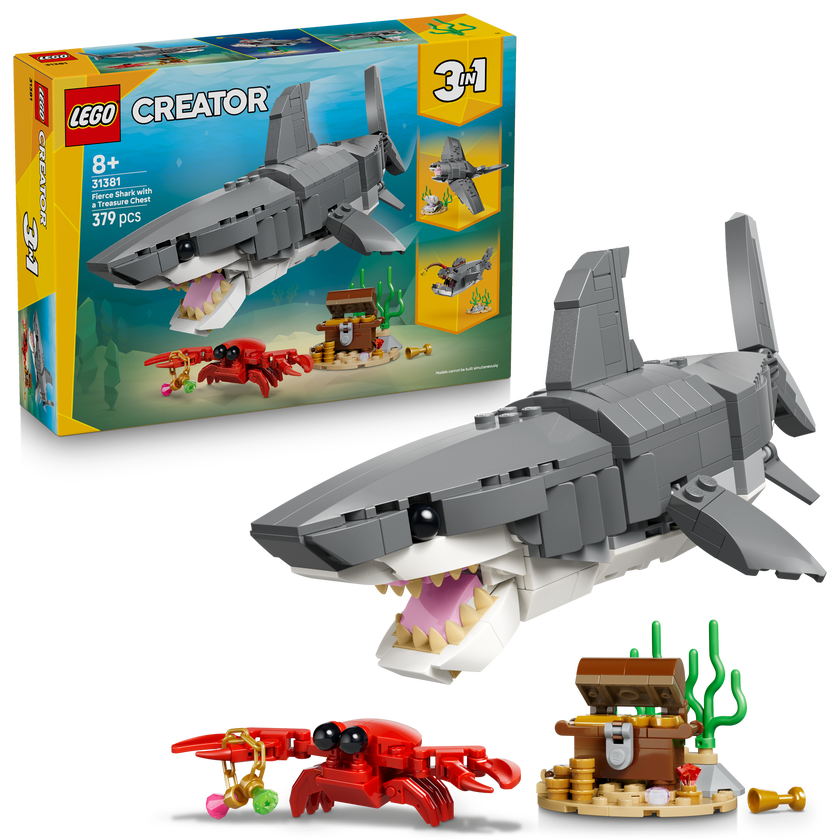 LEGO® Creator Vildsint haj med skattkista Leksak 31381