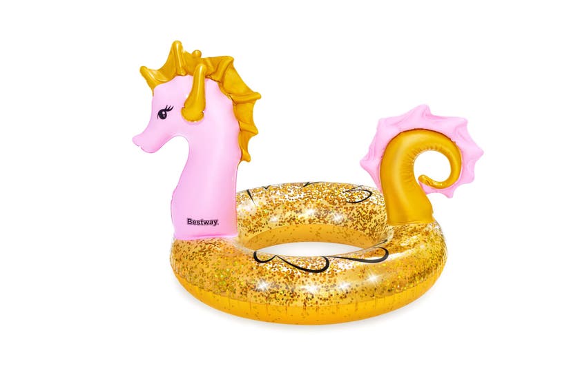 Bestway, 1.15M X 1.04M Glitter Seahorse Swim Ring