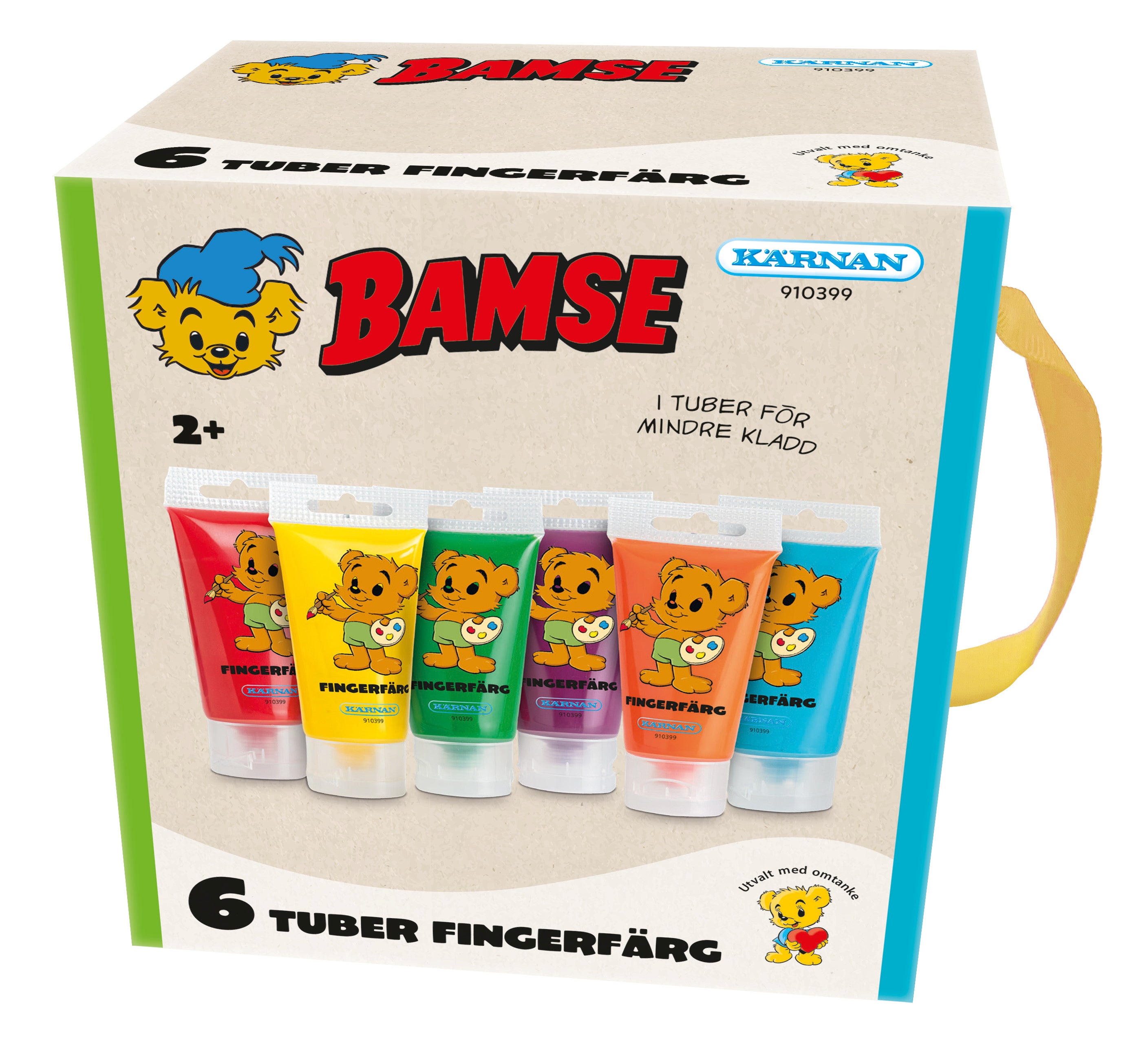 Bamse Fingerfärger 6-pack 