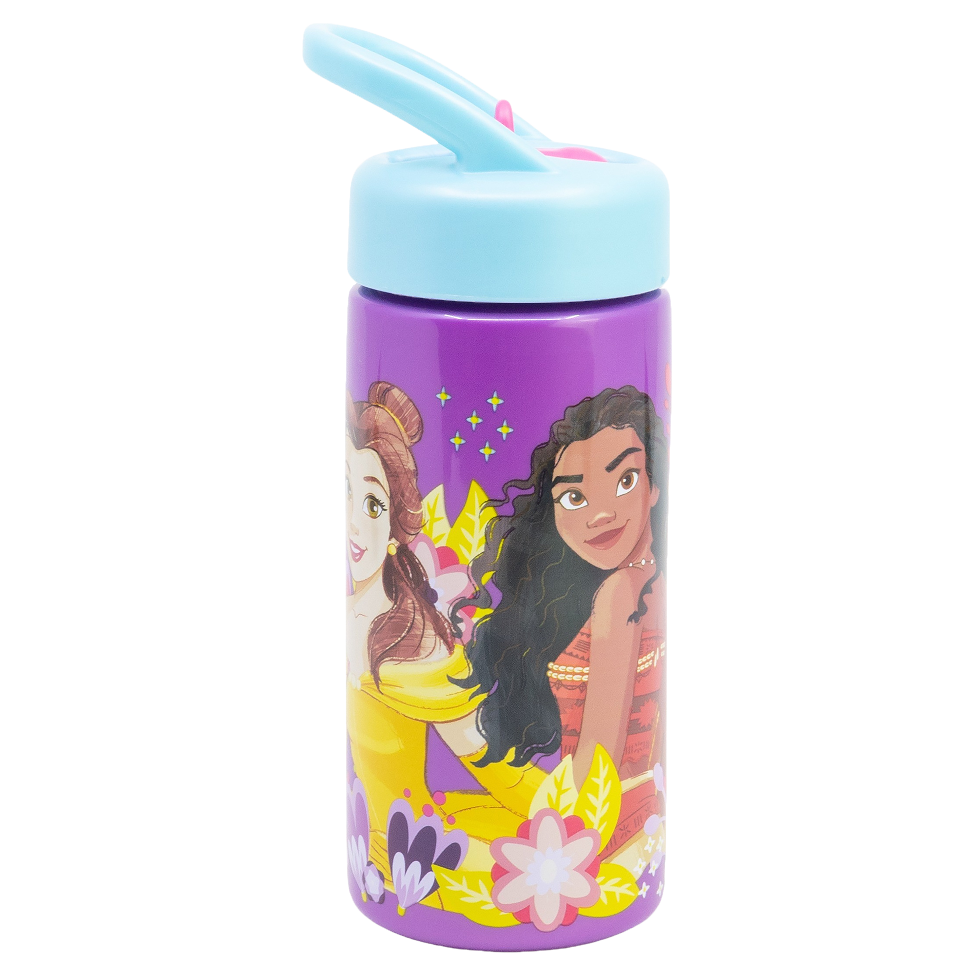 DISNEY PRINCESS, Vattenflaska med sugrör, 420ml