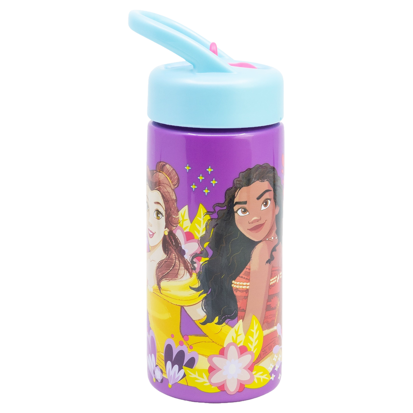 DISNEY PRINCESS, Vattenflaska med sugrör, 420ml