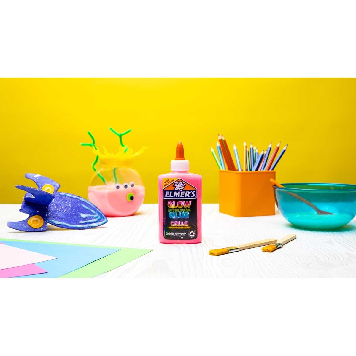 Elmer's 147 ml Glow in the Dark Liquid Glue Pink