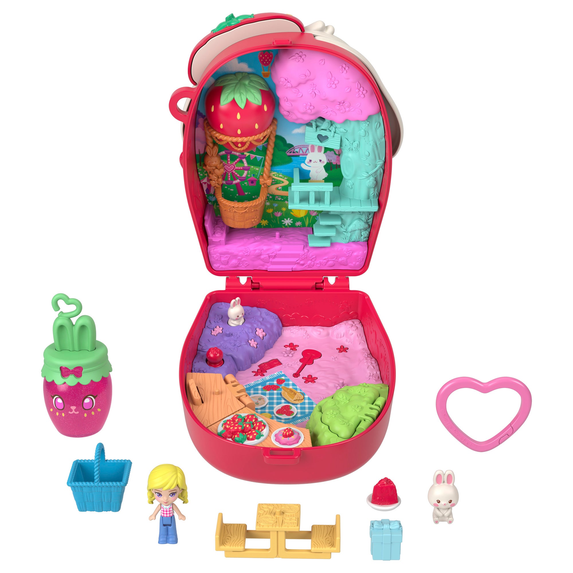 Polly Pocket Strawberry Bunny Basket