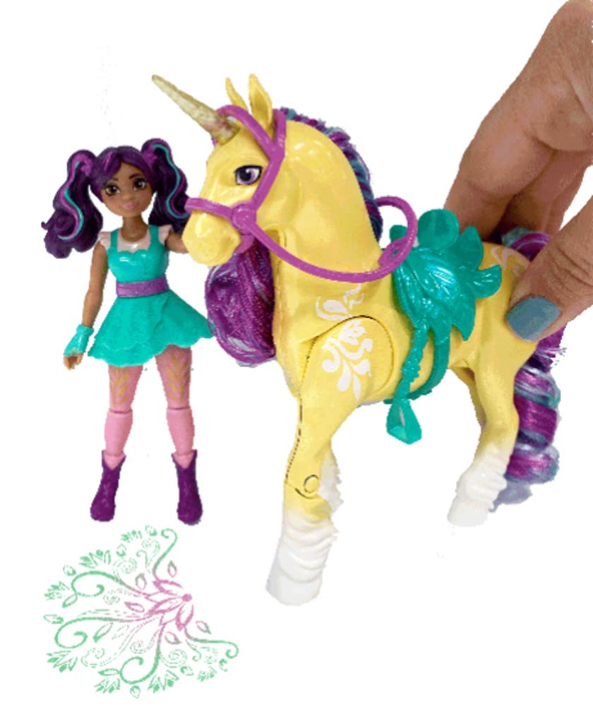 Unicorn Academy Doll Ava & Plant Magic Leaf