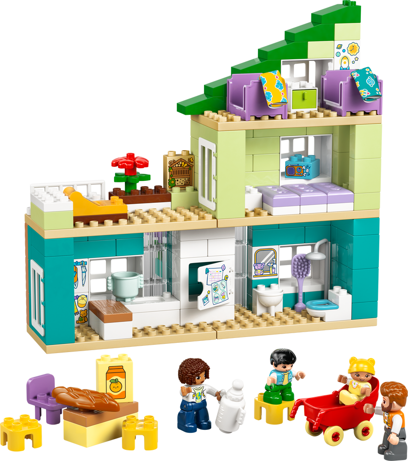 LEGO® DUPLO® Town 3 i 1 Modern familjevilla med figurer 10470