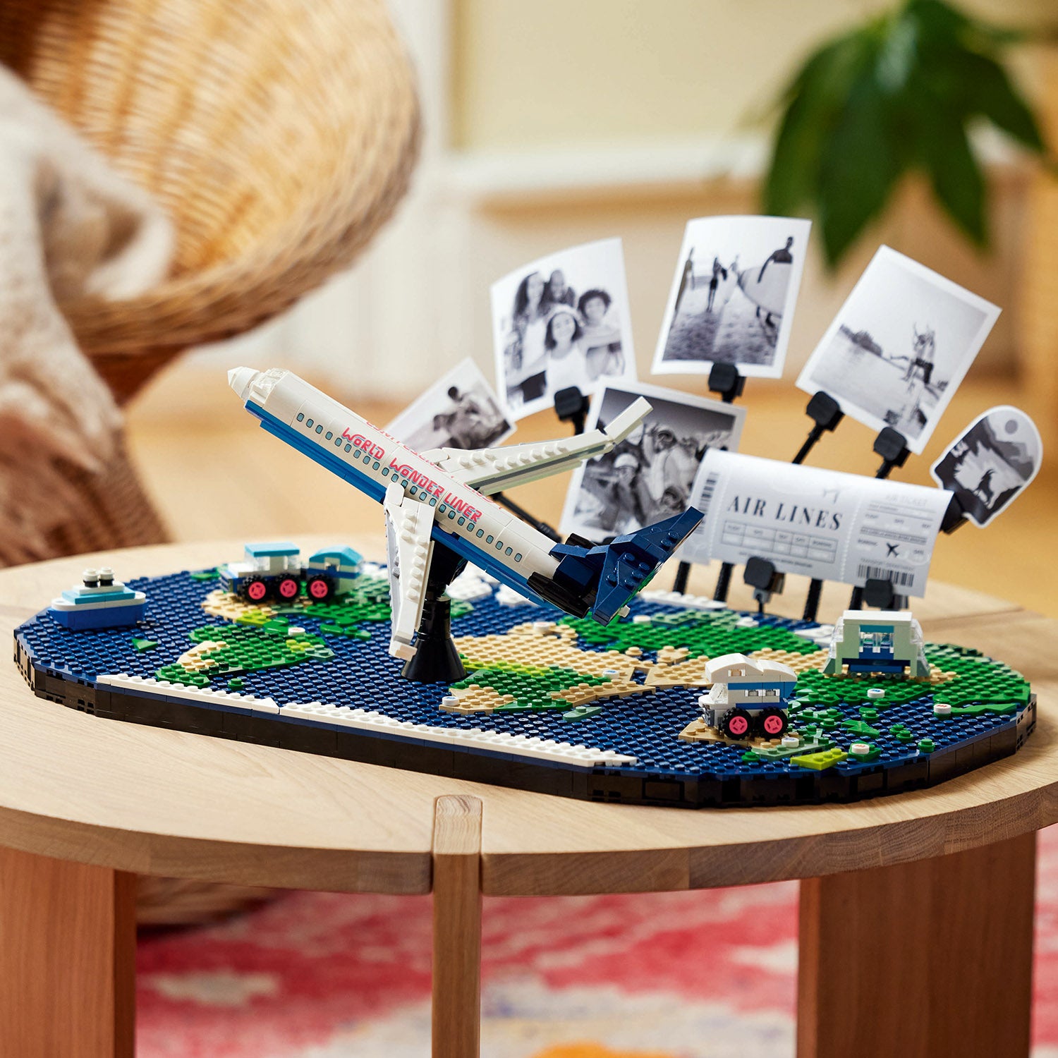 Reseminnen LEGO® Reseminnen Bygg- och lekset med världskarta 41838